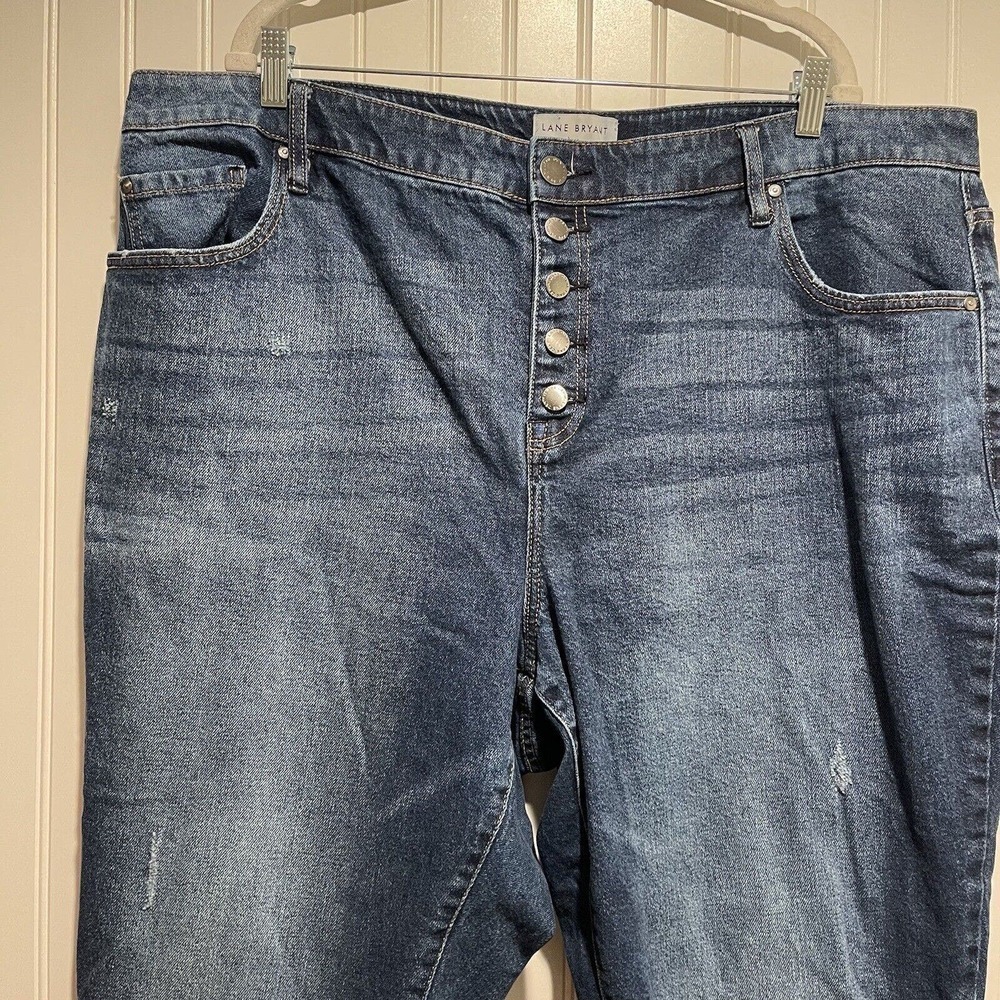 Lane Bryant High Rise Girlfriend Straight Jeans Flex Magic Waistband Size 22 - Picture 3 of 7